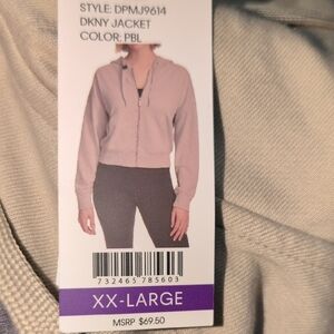 DKNY Soft Pink Zip-Up Jacket